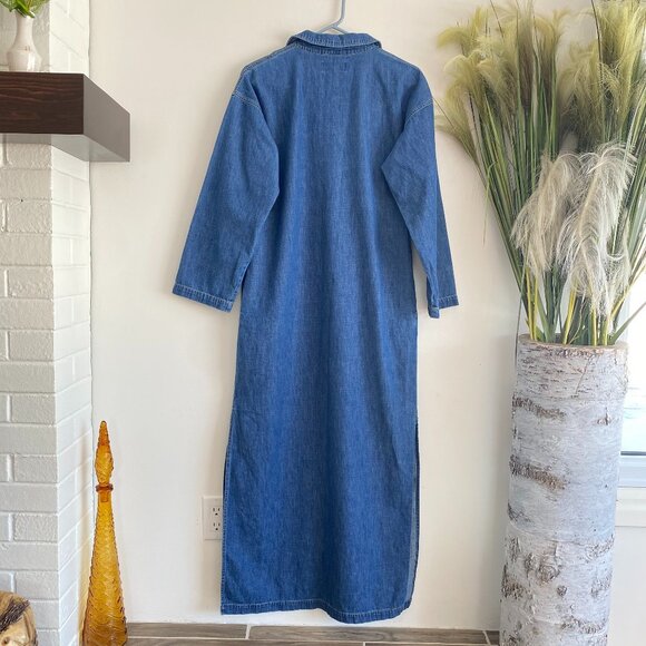 Banana Republic Cotton Cruz Oversized Denim Maxi Dress - Picture 5 of 15
